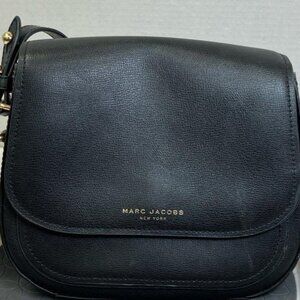 Marc Jacobs Leather Mini Rider Crossbody Bag Black
